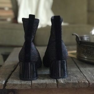 Zara Shoes - ZARA - Glitter Block Heel Boots Zara Shoes - ZARA - Glitter Block Heel Boots